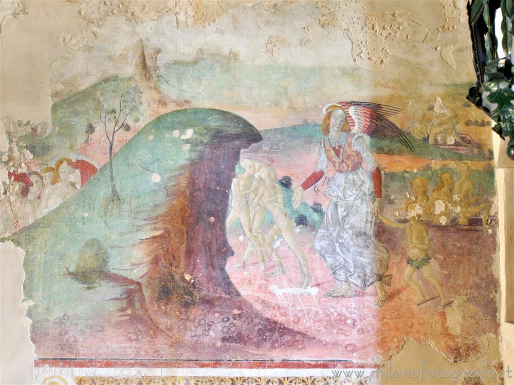 Montefiore Conca (Rimini, Italy) - Frescoes on the left wall of the Church of the Hospital of Mercy